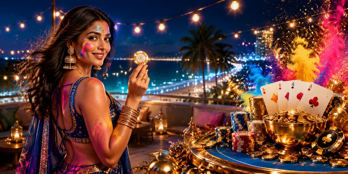 Festive Indian slots player enjoying Andar Bahar game on mobile